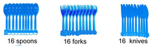 Load image into Gallery viewer, Shark Party Supplies Set & Tableware kit - Perfect for Birthday Party Decorations - Includes Plates, Napkins, Cups, Straws, Cutlery - READ
