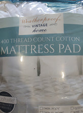 Load image into Gallery viewer, Weatherproof Vintage Home, Stain Resistant, Mattress Pad, Size Cal-King