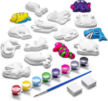 Load image into Gallery viewer, Kinderific Sea Creatures Plaster Painting, Figurines, Paints, Brushes