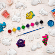 Load image into Gallery viewer, Kinderific Sea Creatures Plaster Painting, Figurines, Paints, Brushes