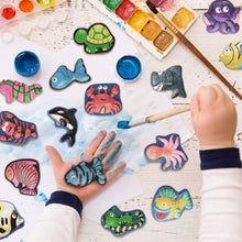 Load image into Gallery viewer, Kinderific Sea Creatures Plaster Painting, Figurines, Paints, Brushes
