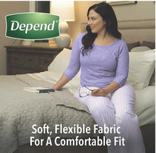 Load image into Gallery viewer, Depend FIT-FLEX Underwear for Women, Disposable, Max Absorbency, MEDIUM, 56 Count, Blush