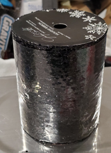 Load image into Gallery viewer, Home & Hearth, BLACK, Sequin Ribbon, Jaclyn Smith Collection 5.5" x 15'