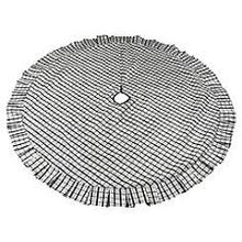 Load image into Gallery viewer, Christmas Home & Hearth 52" Plaid Christmas Tree Skirt White/Black, Jaclyn Smith Collection