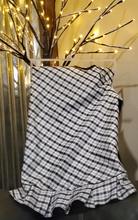 Load image into Gallery viewer, Christmas Home & Hearth 52" Plaid Christmas Tree Skirt White/Black, Jaclyn Smith Collection