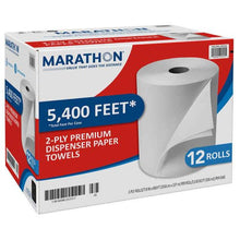 Load image into Gallery viewer, Marathon Paper Towel, 450 ft Rolls, 12 Roll Case