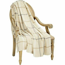 Load image into Gallery viewer, Nautica Home Benchley Chenille Throw Blanket, 60 in x 70 in (Beige)