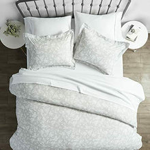 Load image into Gallery viewer, Duvet Cover Set, 3-PC ROSE GRAY PATTERN, Home Hotel Collection, FULL/QUEEN, comforter