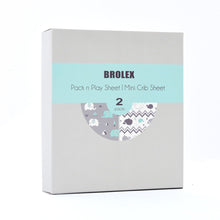 Load image into Gallery viewer, Pack n Play Stretchy Fitted Pack n Play Playard Sheet Set-Brolex, 2-Pack Portable Mini Crib Sheets, Ultra Soft Material Elephant & Whale