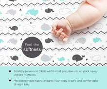 Load image into Gallery viewer, Pack n Play Stretchy Fitted Pack n Play Playard Sheet Set-Brolex, 2-Pack Portable Mini Crib Sheets, Ultra Soft Material Elephant & Whale