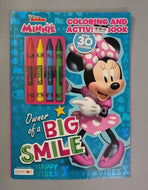 Disney Junior - Minnie Coloring & Activity Book - Over 30 Stickers - 4 Crayons