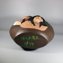 Load image into Gallery viewer, Native America Hand Painted Vase with Man &amp; Woman #8
