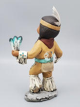 Load image into Gallery viewer, Native America Little Boy Dancer, Missing Tail Feathers, Hand Painted Collectable figurine #20
