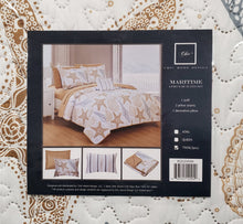 Load image into Gallery viewer, Chic Home Maritime 3 Piece Reversible Quilt Coverlet Set Life in the Sea Theme Embossed Bedding
