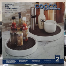 Load image into Gallery viewer, Copco Pro Turntables, 2-piece Set, White/Gray 9-In &amp; 12-In
