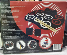 Load image into Gallery viewer, RockJam Electronic Roll Up MIDI Drum Kit with Built in Speakers (RJRD800), Read
