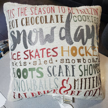 Load image into Gallery viewer, Brentwood Originals Snow Day Holiday Decorative Christmas Pillow 20" x 20"
