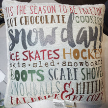 Load image into Gallery viewer, Brentwood Originals Snow Day Holiday Decorative Christmas Pillow 20" x 20"
