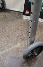 Load image into Gallery viewer, Senior Walker Folding Deluxe 2 Button with Front 5" Wheels, Adjustable Height (Short, Standard, Tall)
