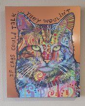 Load image into Gallery viewer, Abstract Talking Cats on Copper - Wall Art  (19"x15 5/8"x1.5")
