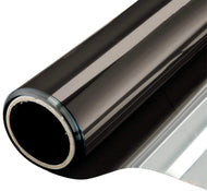 One Way Mirror Window Film Daytime Privacy Heat Control Film Solar Film Non-Adhesive Window Tint Black & Silver 6 Mil 23.6 Inch x 13.1 Feet