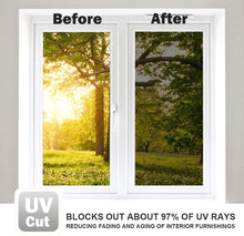Load image into Gallery viewer, One Way Mirror Window Film Daytime Privacy Heat Control Film Solar Film Non-Adhesive Window Tint Black &amp; Silver 6 Mil 23.6 Inch x 13.1 Feet
