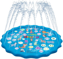 Load image into Gallery viewer, Obuby 60" Water Sprinkler &amp; Splash Play Mat for Kids, Splash Pad for Wading and games.
