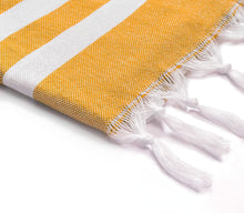 Load image into Gallery viewer, Sandy Beaches 100% Organic Cotton Turkish Towel, Large Beach Towel/Bath Towel, 39x70, Orange and White Striped
