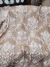 Load image into Gallery viewer, Damask Shower Curtain - Beige/White
