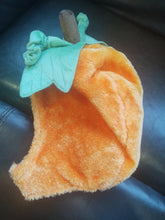 Load image into Gallery viewer, Pumpkin Head Piece - Fleece - chin strap - Toddler Size - Halloween
