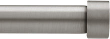 Load image into Gallery viewer, Umbra Cappa Curtain 1-Inch Drapery Rod, Includes 2 Matching Finials, Brackets &amp; Hardware, 66 to 120-inches, Pewter
