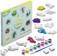 Kinderific Sea Creatures Plaster Painting, Figurines, Paints, Brushes