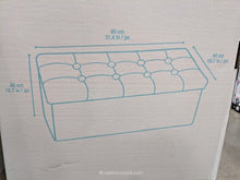 Load image into Gallery viewer, Seville Classics Ottoman Square Two seat Low Foot Rest Foldable Storage
