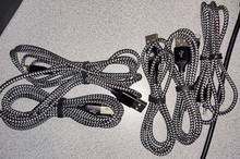 Load image into Gallery viewer, Charger Cable (Silver/Black) 3-3ft and 2-6ft USB Type C
