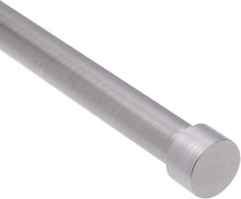 Load image into Gallery viewer, Umbra Cappa Curtain 1-Inch Drapery Rod, Includes 2 Matching Finials, Brackets &amp; Hardware, 66 to 120-inches, Pewter
