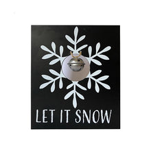Load image into Gallery viewer, Jaclyn Smith 9" Let It Snow Tabletop Decor with Snowflake and Bell
